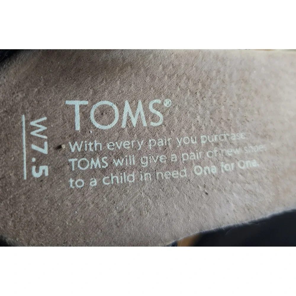 TOMS Womens Black Suede Woven Peep Toe Cork Wedge Ankle Strap Sandals‎